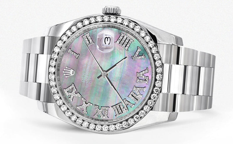 116200 | Rolex Datejust Watch | 36Mm | Roman Mother of Pearl Dial | Oyster Band