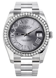 116200 | Rolex Datejust Watch | 36Mm | Silver Roman Dial | Oyster Band