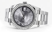 116200 | Rolex Datejust Watch | 36Mm | Silver Roman Dial | Oyster Band
