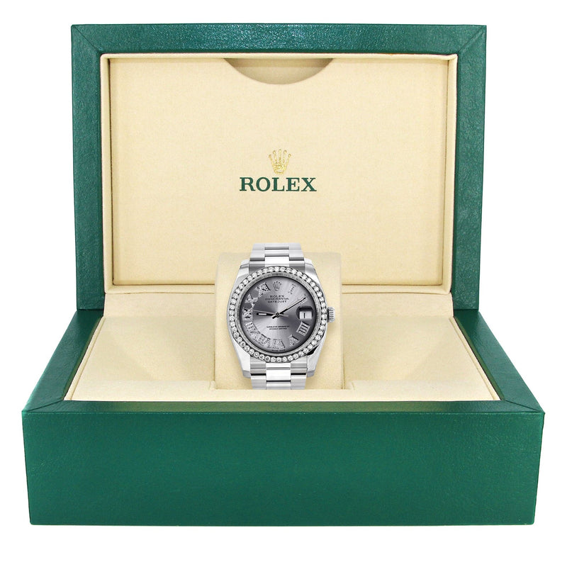 116200 | Rolex Datejust Watch | 36Mm | Silver Roman Dial | Oyster Band