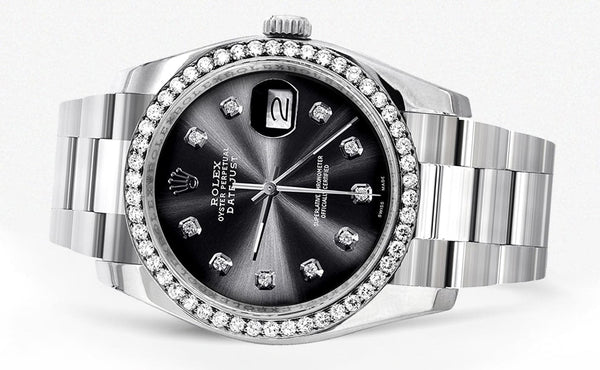 116200 | Rolex Datejust Watch | 36Mm | Chrome Dial | Oyster Band