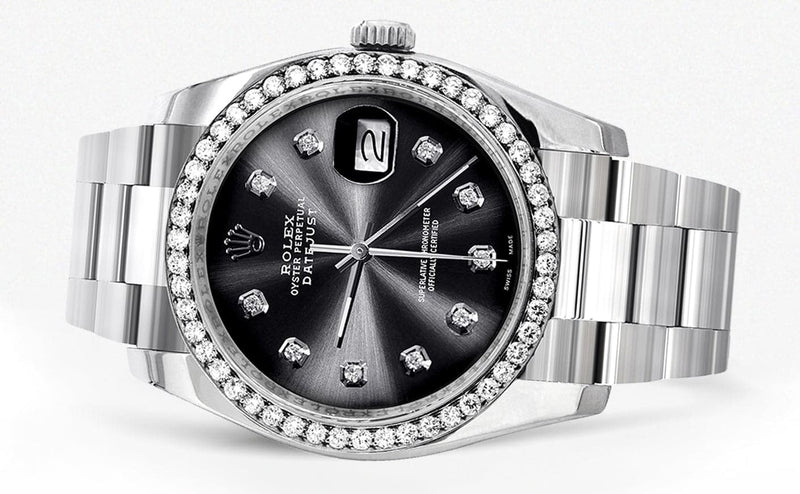 116200 | Rolex Datejust Watch | 36Mm | Chrome Dial | Oyster Band