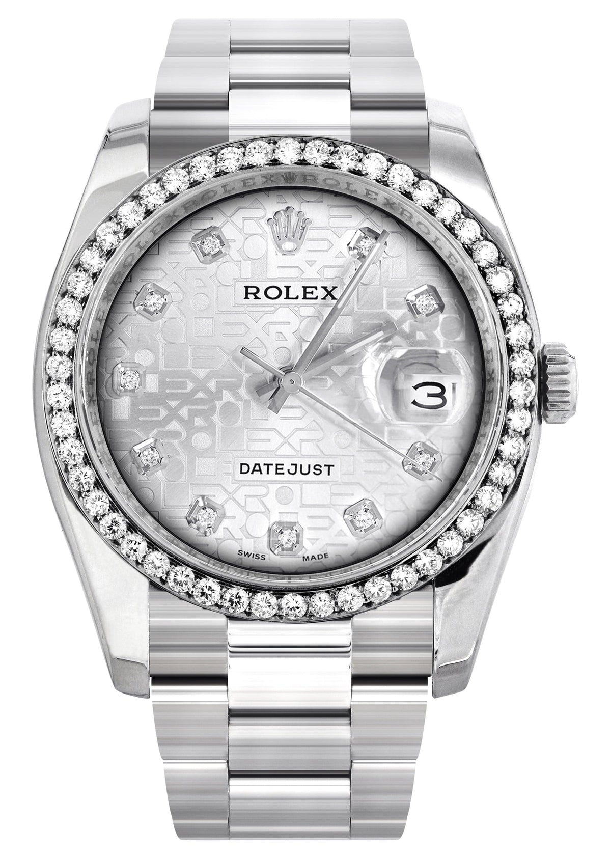 116200 | Rolex Datejust Watch | 36Mm | Texture Pattern Dial | Oyster Band