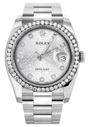 116200 | Rolex Datejust Watch | 36Mm | Texture Pattern Dial | Oyster Band