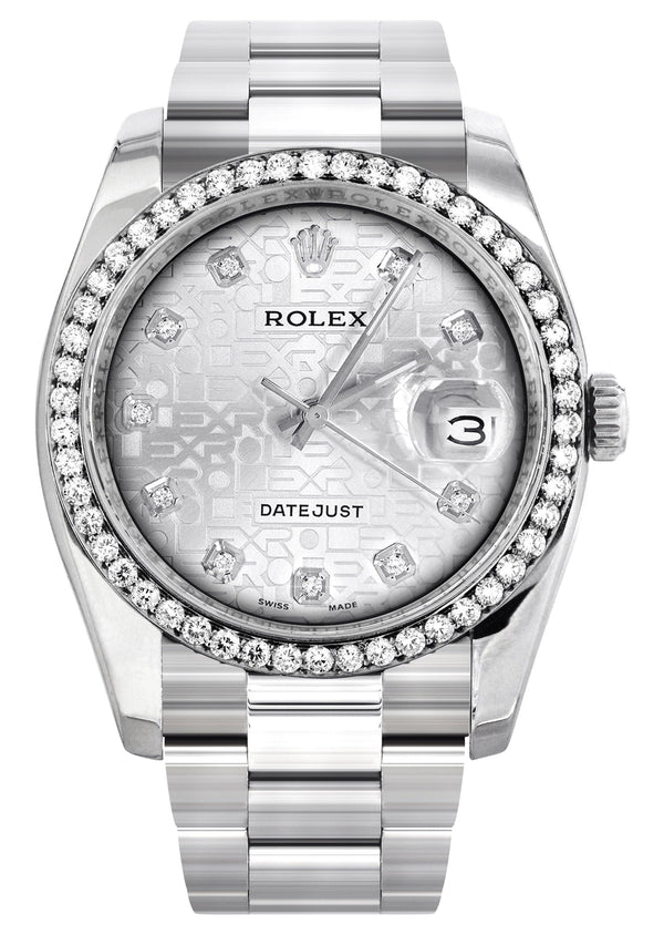 116200 | Rolex Datejust Watch | 36Mm | Texture Pattern Dial | Oyster Band