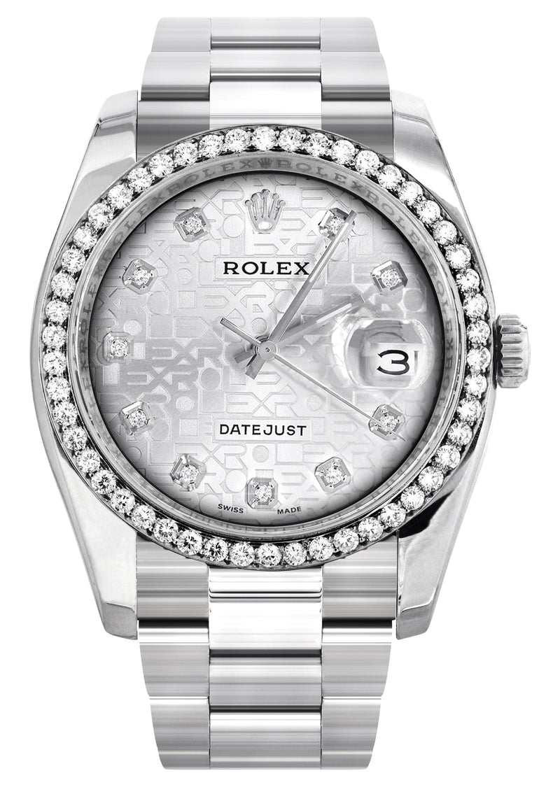 116200 | Rolex Datejust Watch | 36Mm | Texture Pattern Dial | Oyster Band