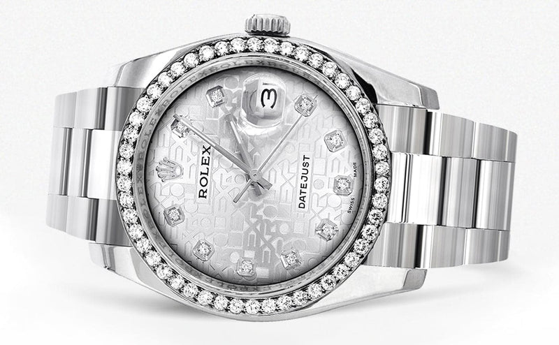 116200 | Rolex Datejust Watch | 36Mm | Texture Pattern Dial | Oyster Band