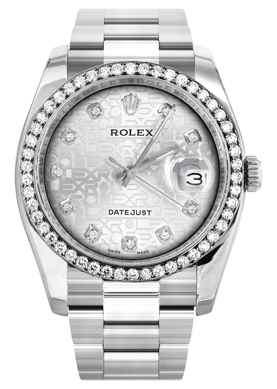 116200 | Rolex Datejust Watch | 36Mm | Texture Pattern Dial | Oyster Band
