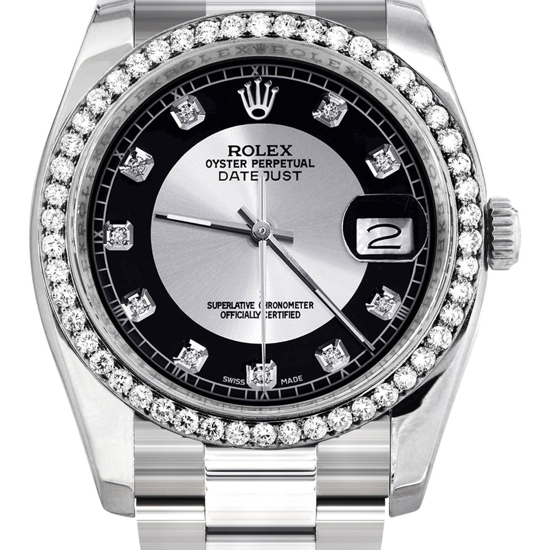 116200 | Rolex Datejust Watch | 36Mm | Tuxedo Dial | Oyster Band