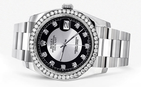116200 | Rolex Datejust Watch | 36Mm | Tuxedo Dial | Oyster Band