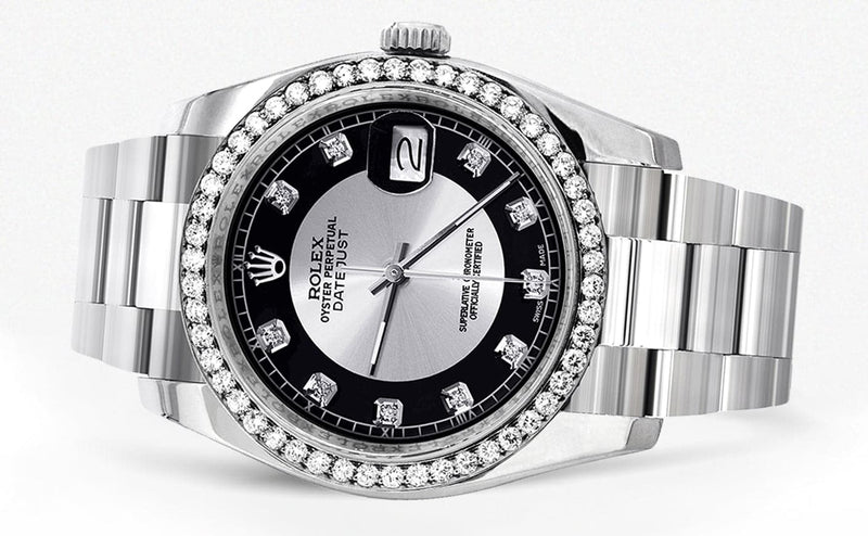 116200 | Rolex Datejust Watch | 36Mm | Tuxedo Dial | Oyster Band