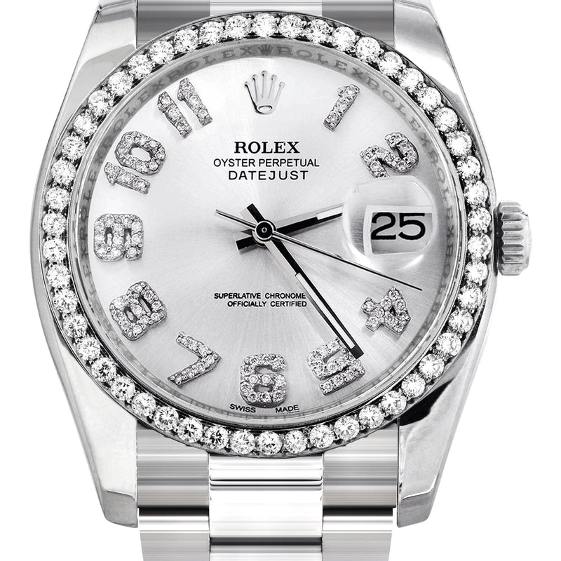 116200 | Rolex Datejust Watch | 36Mm | Diamond Numeral Dial | Oyster Band