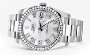 116200 | Rolex Datejust Watch | 36Mm | Diamond Numeral Dial | Oyster Band