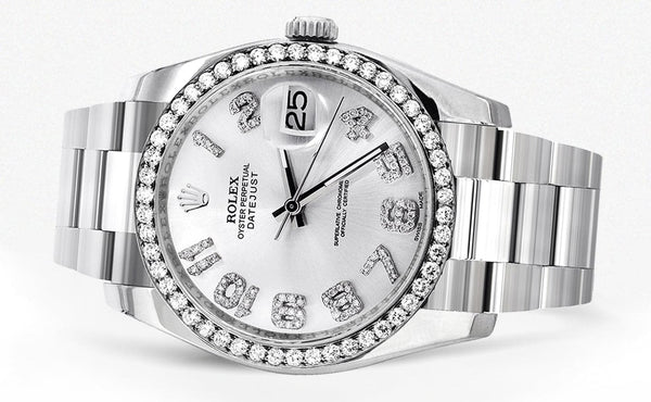 116200 | Rolex Datejust Watch | 36Mm | Diamond Numeral Dial | Oyster Band