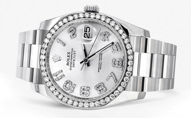 116200 | Rolex Datejust Watch | 36Mm | Diamond Numeral Dial | Oyster Band