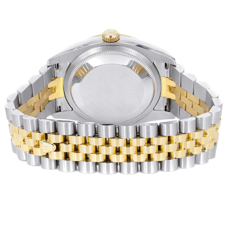 ROLEX DATEJUST 36 MM | JUBILEE BAND | 18K & STEEL WATCH | 116233 | FLUTED | FACTORY DIAMOND JUBILEE DIAL
