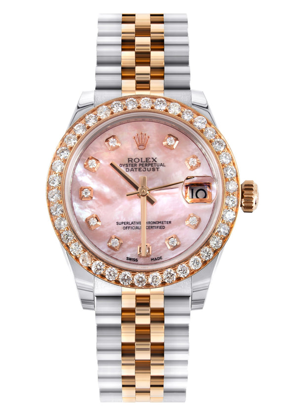 ROLEX DATEJUST 36 MM | JUBILEE BAND 18K ROSE & STEEL WATCH | 116231 | DIAMOND BEZEL