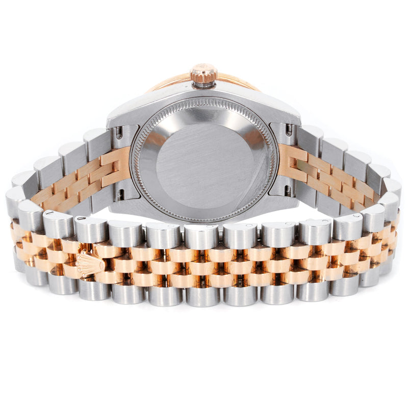 ROLEX DATEJUST 36 MM | JUBILEE BAND 18K ROSE & STEEL WATCH | 116231 | DIAMOND BEZEL