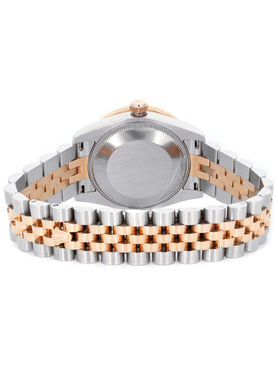 ROLEX DATEJUST 36 MM | JUBILEE BAND 18K ROSE & STEEL WATCH | 116231 | DIAMOND BEZEL