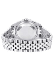 ROLEX DATEJUST 36 MM | JUBILEE BAND STEEL WATCH | 116244| FACTORY DIAMOND BEZEL | WHITE ROMAN