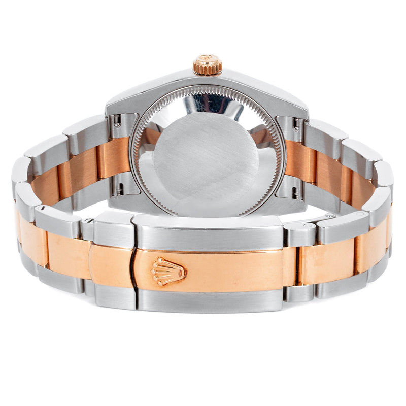 ROLEX DATEJUST 31 MM | OYSTER BAND 18K GOLD & STEEL WATCH | 178241 | 18K ROSE GOLD SMOOTH | WHITE ROMAN
