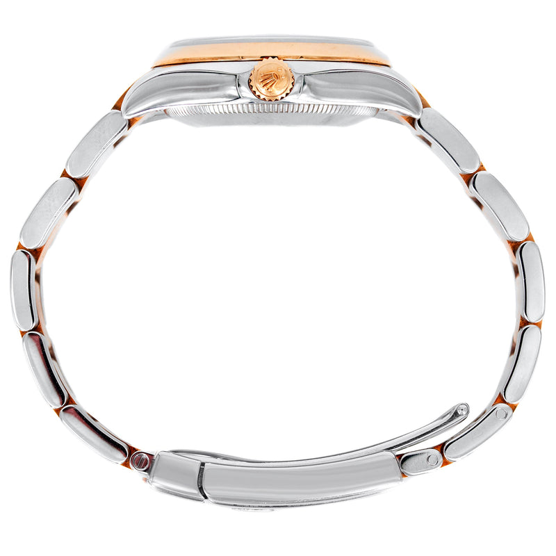 ROLEX DATEJUST 31 MM | OYSTER BAND 18K GOLD & STEEL WATCH | 178241 | 18K ROSE GOLD SMOOTH | WHITE ROMAN