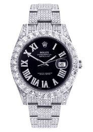 Diamond Rolex Datejust 41 | Custom Diamond Dial | Stainless Steel | 19.5 Carats
