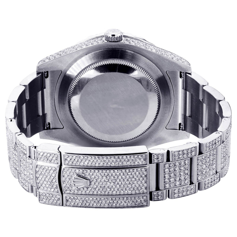 Diamond Rolex Datejust 41 | Custom Diamond Dial | Stainless Steel | 19.5 Carats