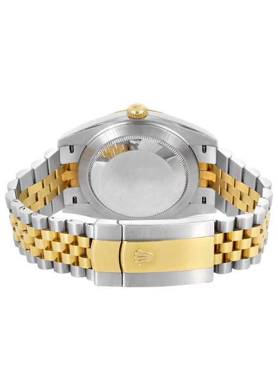 ROLEX DATEJUST 41 MM | 18K YELLOW GOLD & STEEL WATCH | JUBILEE BAND | SLATE WIMBLEDON DIAL