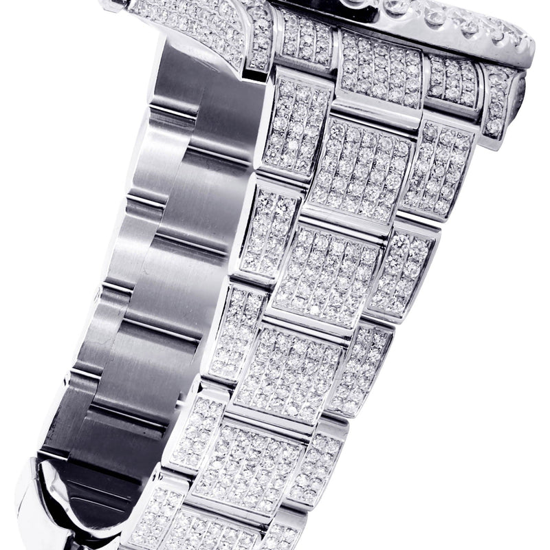 Diamond Rolex Datejust 41 | Custom Diamond Dial | Stainless Steel | 19.5 Carats