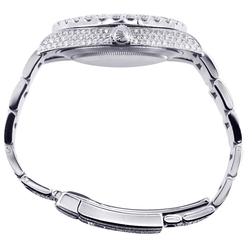 Diamond Rolex Datejust 41 | Custom Diamond Dial | Stainless Steel | 19.5 Carats