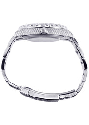 Diamond Rolex Datejust 41 | Custom Diamond Dial | Stainless Steel | 19.5 Carats