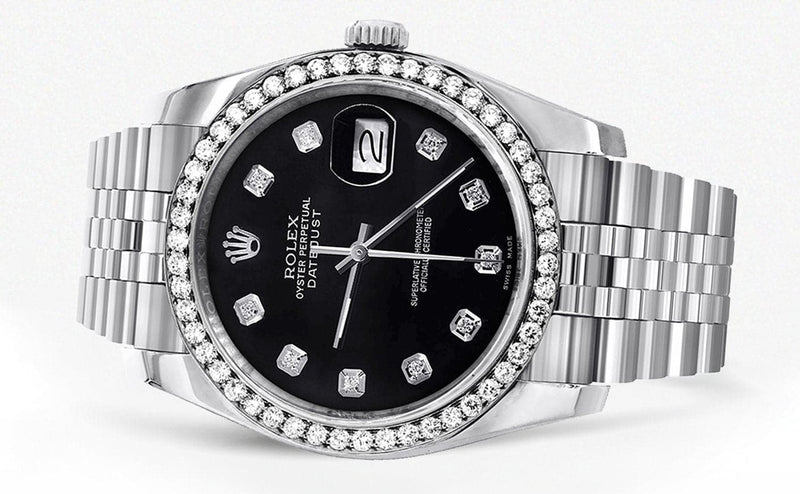 116200 | Hidden Clasp | Rolex Datejust  Watch | 36Mm | Black Dial | Jubilee Band