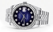 116200 | Hidden Clasp | Mens Rolex Datejust Watch | 36Mm | Blue Dial | Jubilee Band