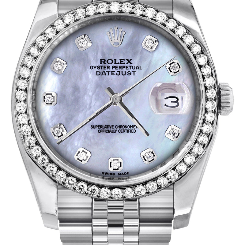 116200 | Hidden Clasp | 36Mm | Rolex Datejust Watch | Mother of Pearl Dial | Jubilee Band