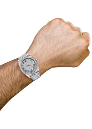 116200 | Hidden Clasp | Diamond Rolex Datejust Watch | 36MM | Full Diamond Roman Dial | Jubilee Band