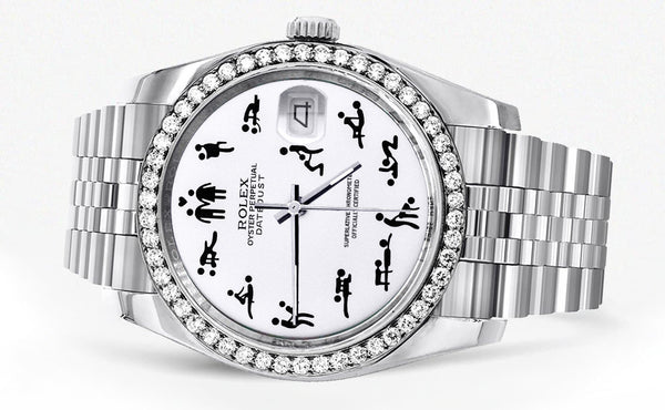 116200 | Hidden Clasp | Diamond Rolex Datejust  Watch | 36Mm | Custom Erotic Dial | Jubilee Band