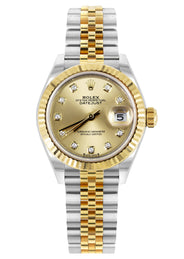 ROLEX DATEJUST 31 MM | JUBILEE BAND 18K GOLD & STEEL WATCH | 178273 | 18KYELLOW GOLD FLUTEDg | CHAMPAGNE DIAMOND