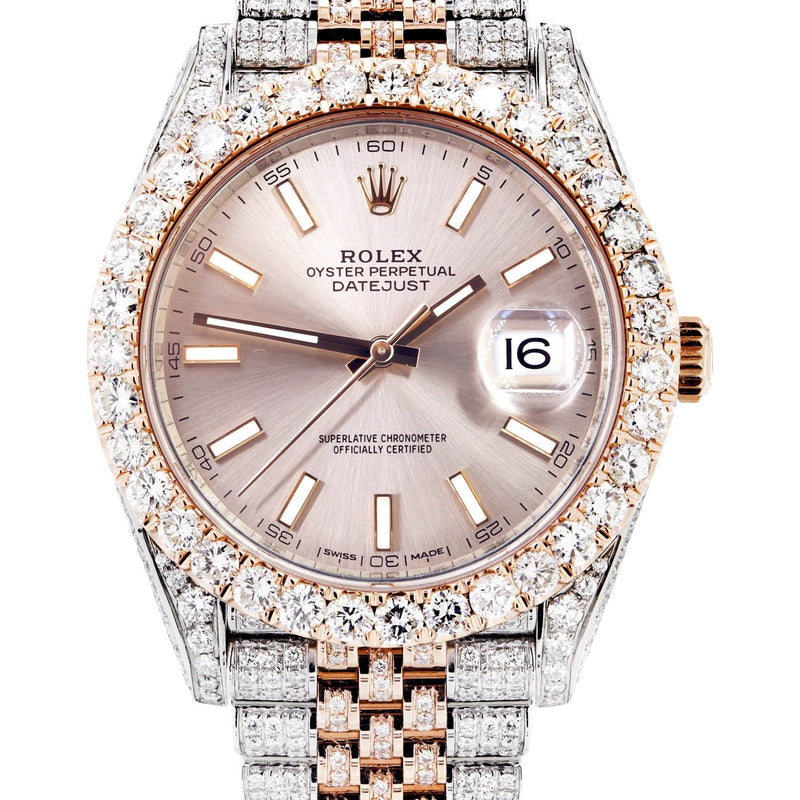 Diamond Rolex Datejust 41 Two Tone Rose Gold And Steel | 25 Carats