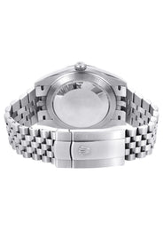 ROLEX DATEJUST 41 MM | STEEL WATCH | JUBILEE BAND | BLUE ROMAN DIAL | 18K FLUTED BEZEL