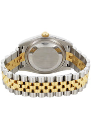 116233 | Hidden Clasp | Diamond Gold Rolex Watch For Men | 36Mm | Blue Dial | Jubilee Band