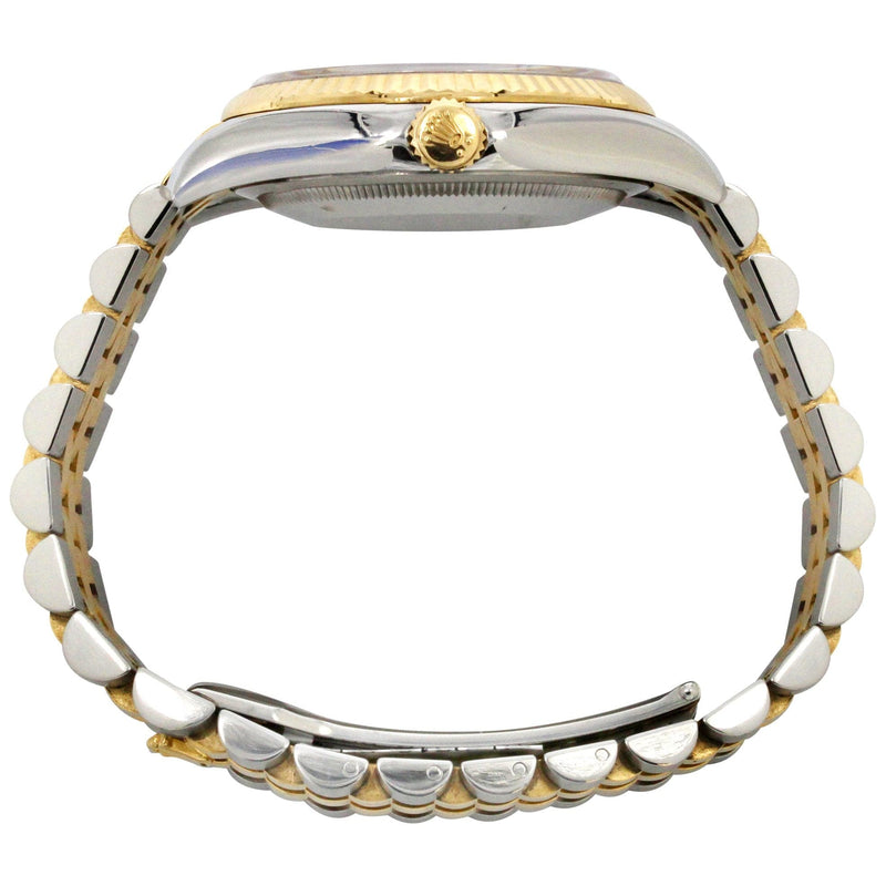 116233 | Hidden Clasp | Gold Rolex Datejust Watch | 36Mm | Pink Dial | Jubilee Band