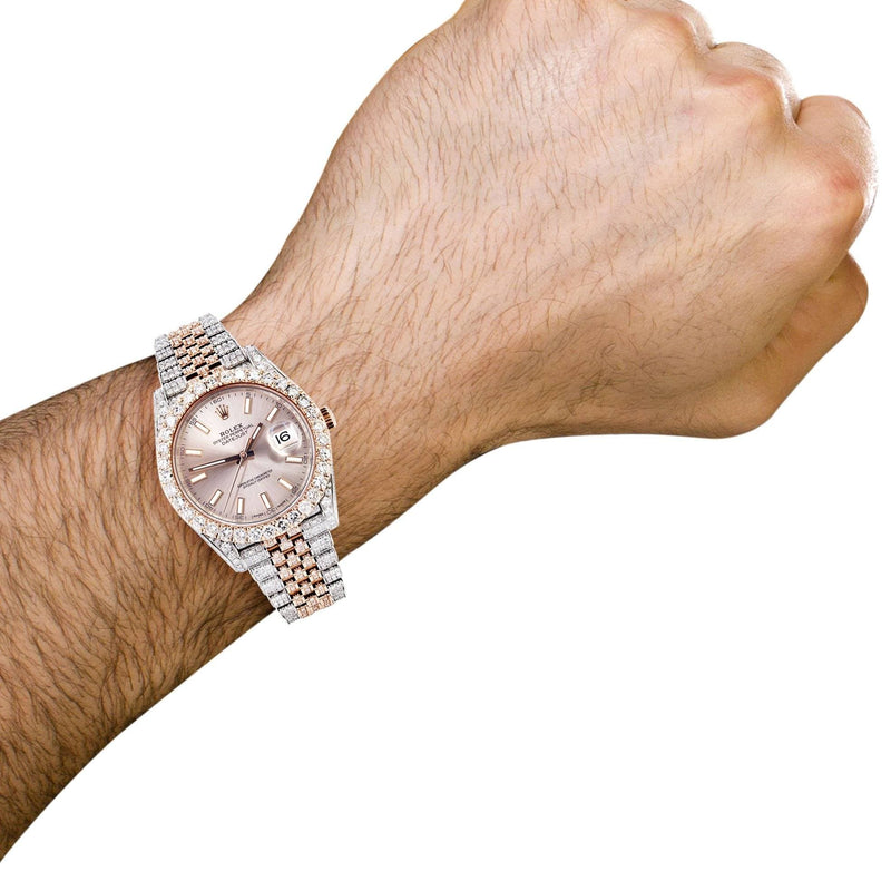 Diamond Rolex Datejust 41 Two Tone Rose Gold And Steel | 25 Carats