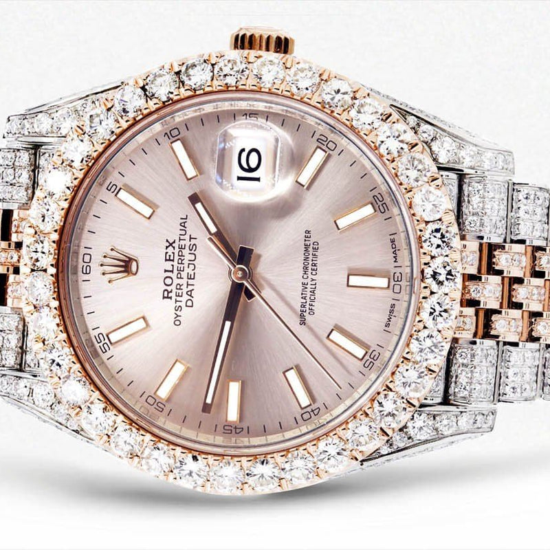 Diamond Rolex Datejust 41 Two Tone Rose Gold And Steel | 25 Carats