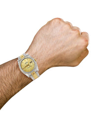 116233 | Hidden Clasp | Gold Rolex Datejust Watch | 36Mm | Gold Dial | Jubilee Band