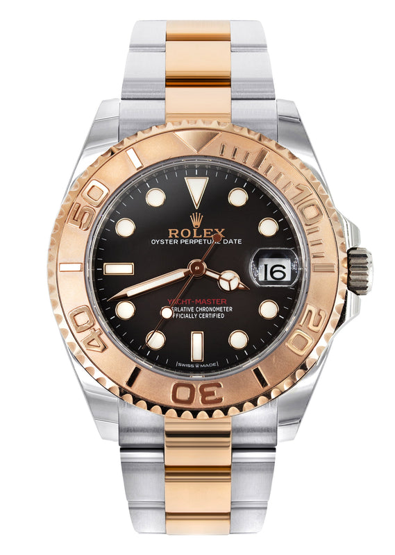 ROLEX YACHT MASTER 40 MM | TWO TONE 18K ROSE GOLD AND STAINLESS STEEL | BLACK DIAL