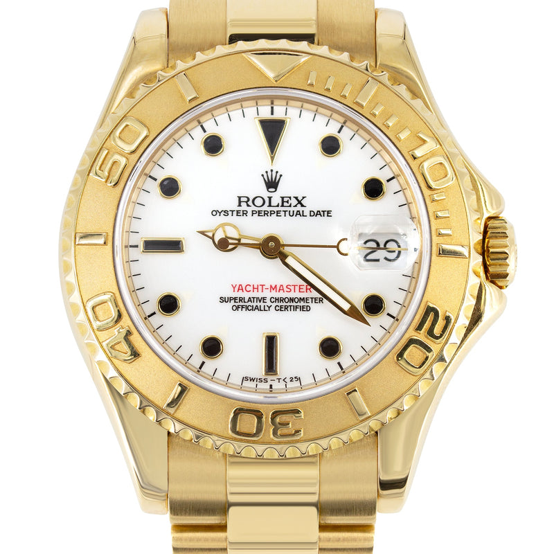 ROLEX YACHT MASTER 40 MM | 18K YELLOW GOLD | WHITE DIAL | OYSTER BAND