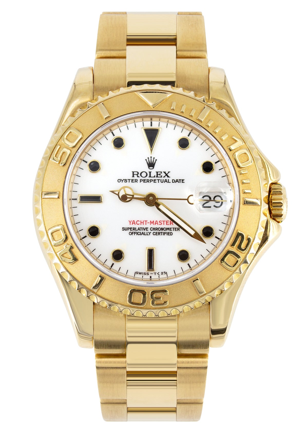 ROLEX YACHT MASTER 40 MM | 18K YELLOW GOLD | WHITE DIAL | OYSTER BAND