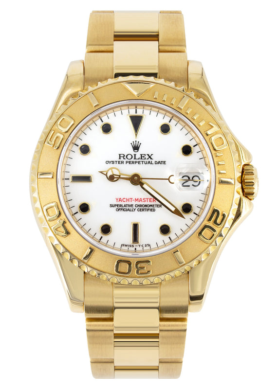ROLEX YACHT MASTER 40 MM | 18K YELLOW GOLD | WHITE DIAL | OYSTER BAND