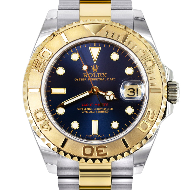 ROLEX YACHT MASTER 40 MM | TWO TONE 18K YELLOW GOLD AND STAINLESS STEEL | BLUE DIAL